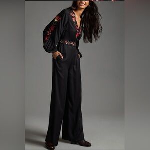 FARM Rio Embroidered Wide Leg Jumpsuit